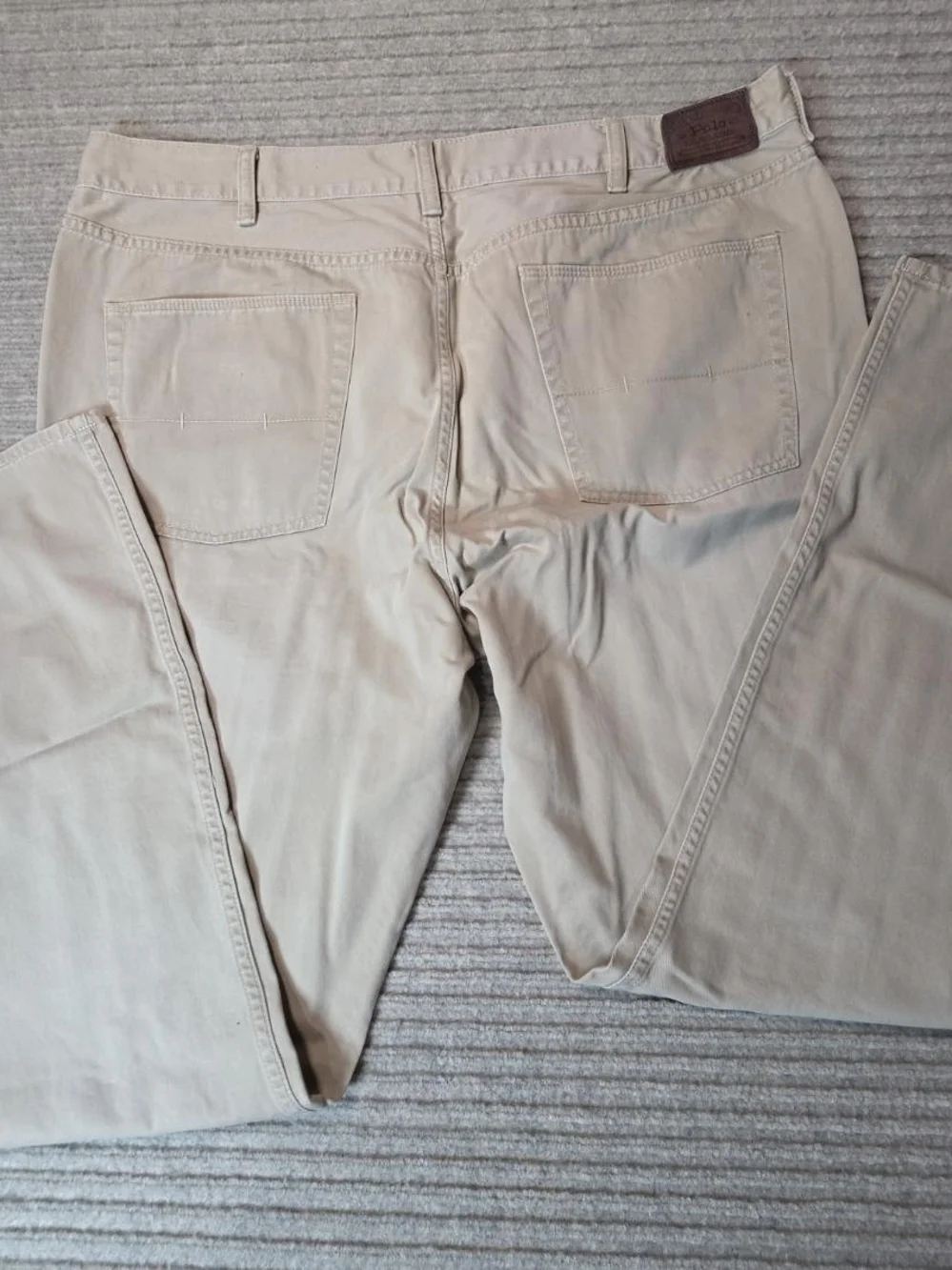 Polo Ralph Lauren Jeans Mens 40x32 Stone Beige Relaxed Straight